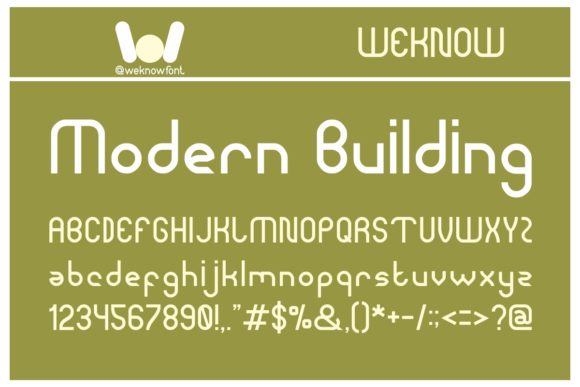 Modern Building Font Evaluation