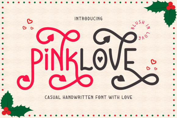 Pinklove: A Sweet and Elegant Display Font for Romantic Design