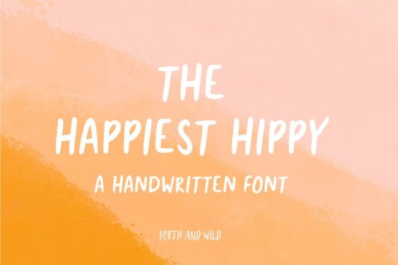 The Happiest Hippy: A Clean Brushed Display Font for Modern Creatives